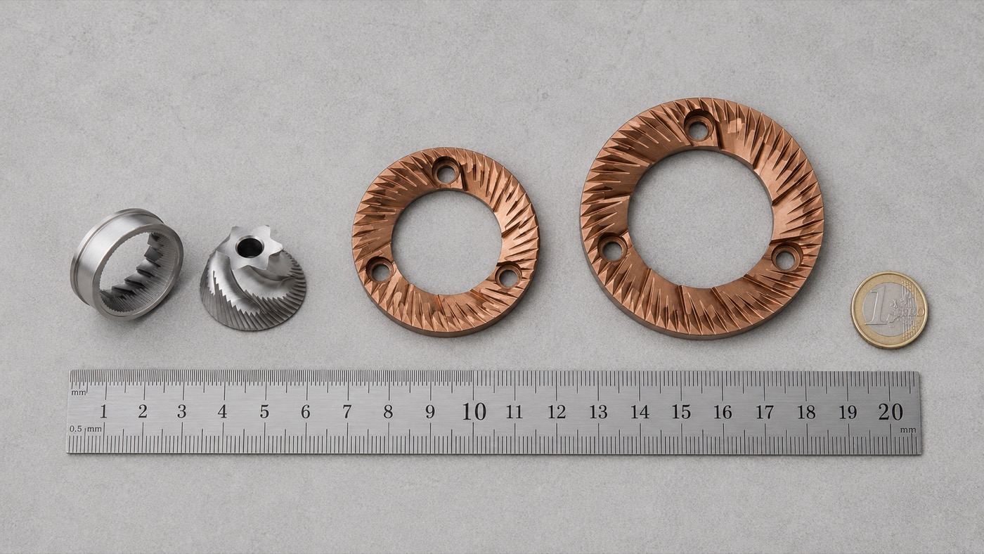 Coffee grinder burrs in several sizes
